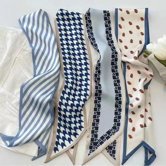 3/$25 NWOT Blue Twill Scarf - Picture 7 of 14